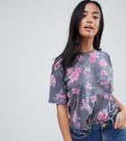 Asos Petite T-shirt In Floral Print - Multi