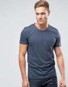 Selected Homme T-shirt In Marl With Pocket - Blue