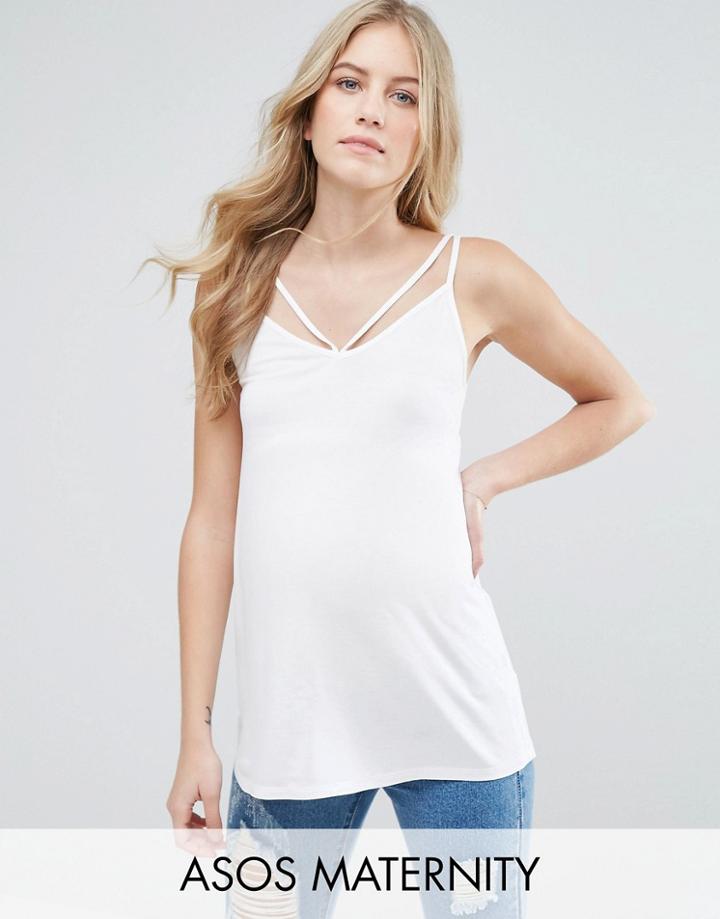 Asos Maternity Ultimate Cami With Caging - White