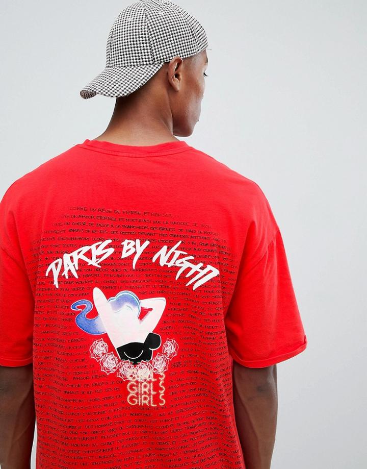 Sixth June Overesized Back Print T-shirt - Red