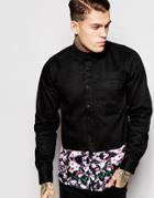 Hype Shirt With Floral Block - Black