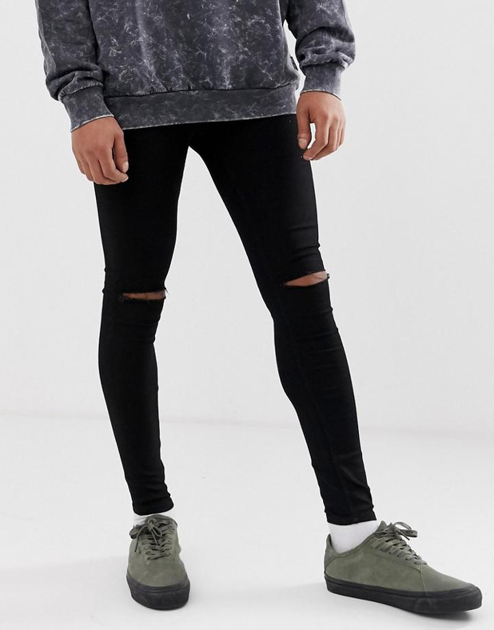 Cheap Monday Him Spray Super Skinny Jeans In Cut Black