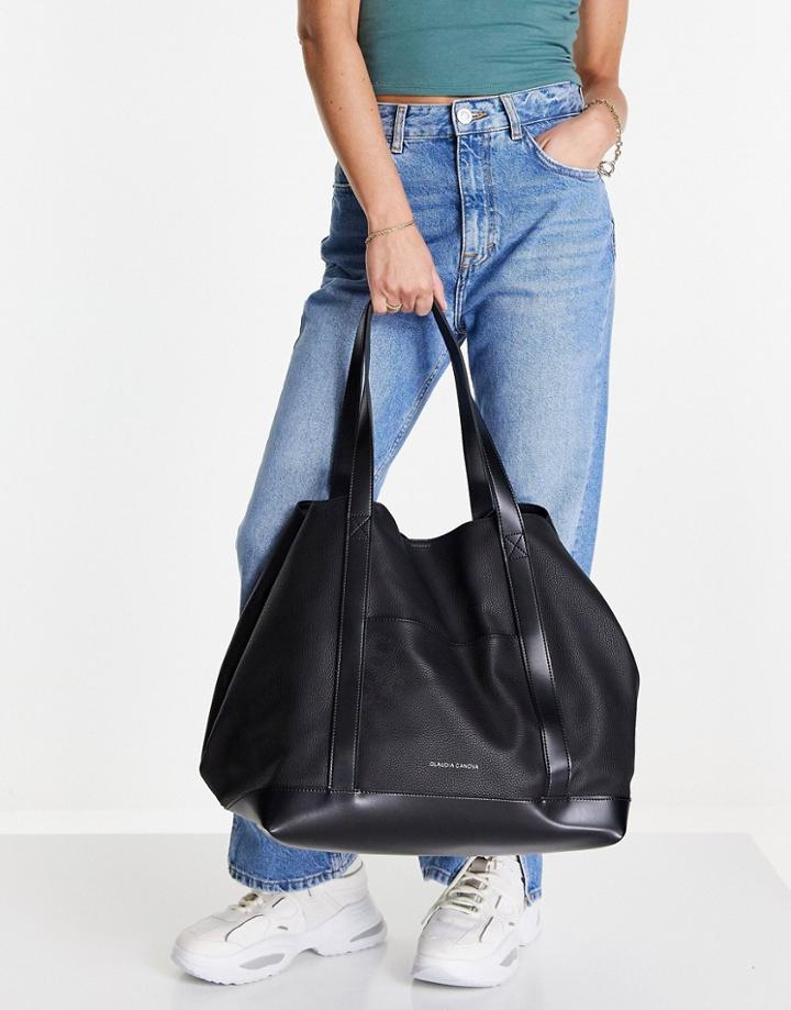 Claudia Canova Large Slouch Tote Bag In Black