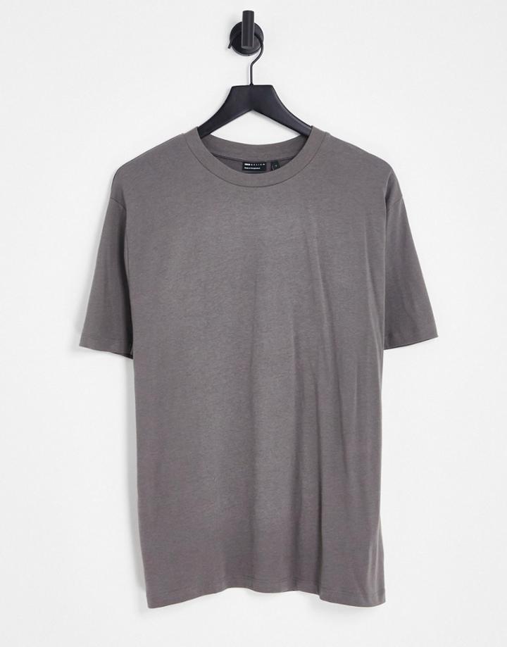 Asos Design Relaxed Fit T-shirt In Washed Black