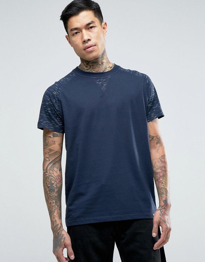 Jack & Jones T-shirt With Printed Raglan - Navy