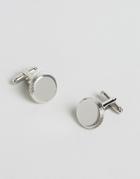 Asos Cable Edge Cufflinks - Silver
