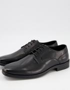 Silver Street Derby Leather Lace Up Shoes In Black
