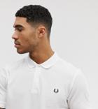 Fred Perry Plain Polo Shirt In White Exclusive At Asos