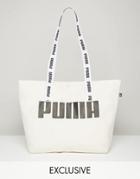 Puma Exclusive To Asos Shopper Bag With Tapered Handles - Cream