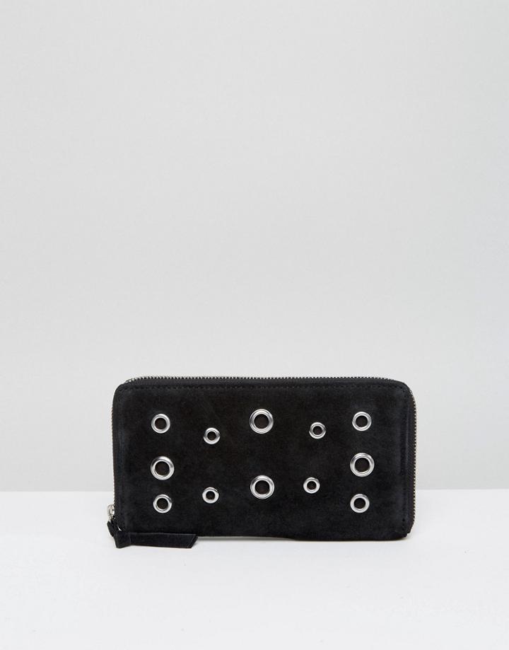Pieces Eyelet Purse - Black
