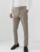 French Connection Slim Fit Plain Suit Pants-brown