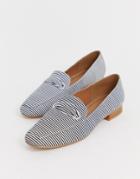 Asos Design Mile Flat Shoes In Stripe-multi