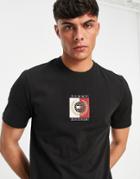 Tommy Hilfiger Embroidered Icon Square Logo T-shirt In Black