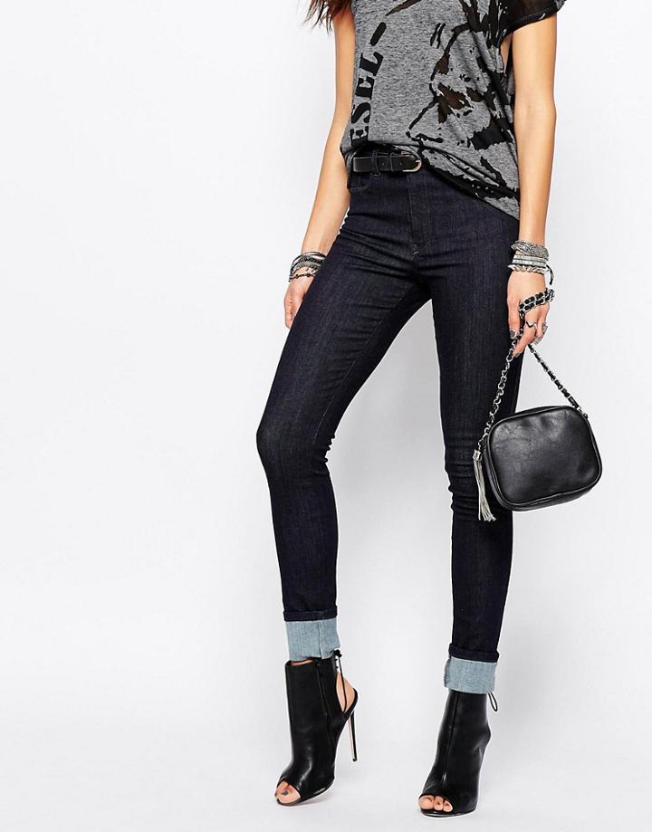 Diesel Sknizee High Rise Super Skinny Jeans - Blue