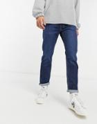 Levi's Youth 502 Tapered Hi Ball Jeans In Hawthorne Shocker Knot Dark Wash-blues