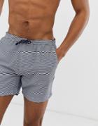 Brave Soul Stripe Swim Short - Navy