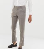 Heart & Dagger Slim Suit Pants In Wool-stone