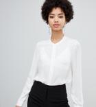 Warehouse Button Front Shirt In Ivory - Cream