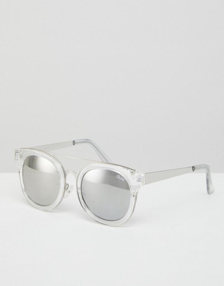 Quay Australia Brooklyn Brow Bar Sunglasses With Clear Frame - Clear