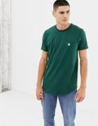 Le Breve Longline Raw Edge T-shirt-green