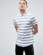 Threadbare Thin Stripe Shirt - Blue