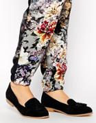 Asos Mention Suede Loafers - Black