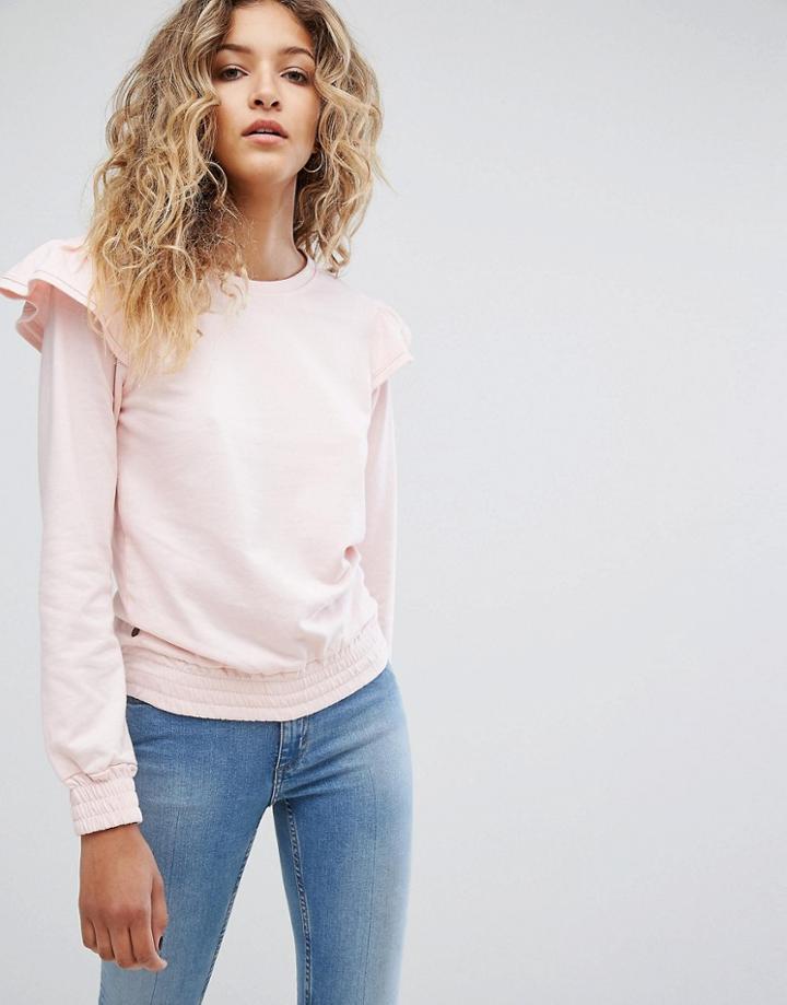 Rock & Religion Leela Sweat With Frill Shoulder - Pink