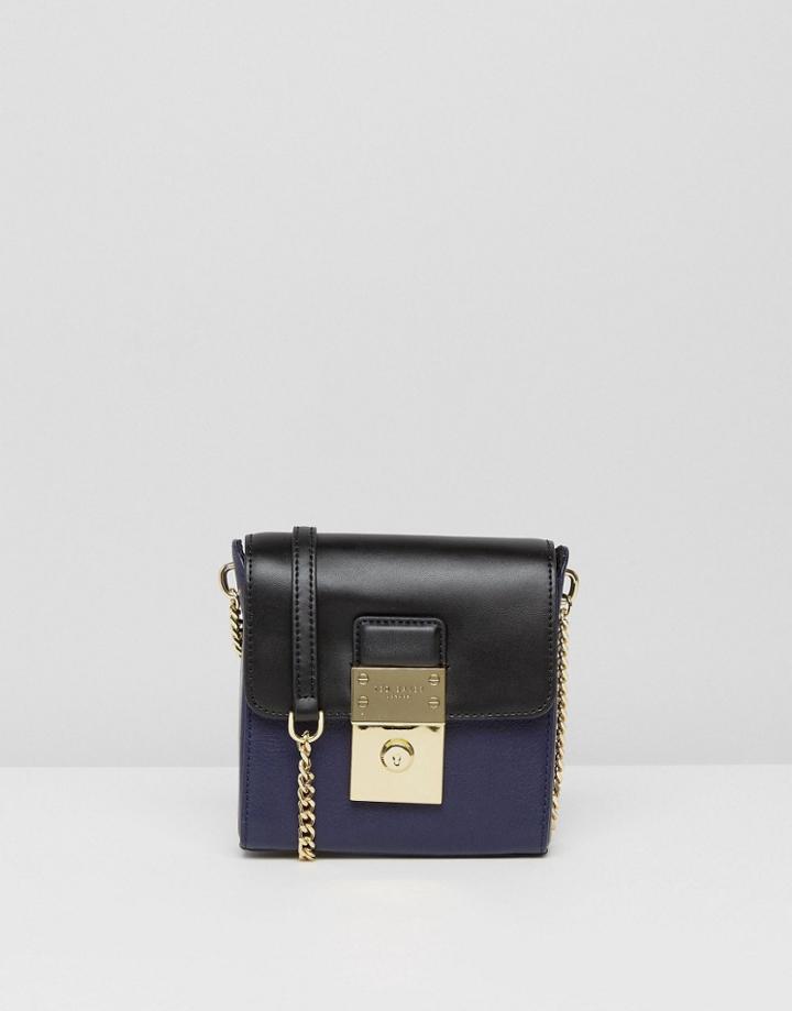 Ted Baker Lock Detail Cross Body Bag - Blue