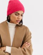 & Other Stories Ribbed Beanie In Pink