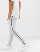 Jack & Jones Core Slim Fit Track Jogger With Side Stripe - Gray