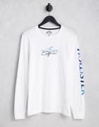 Hollister Long Sleeve T-shirt With Chest And Sleeve Logo In White