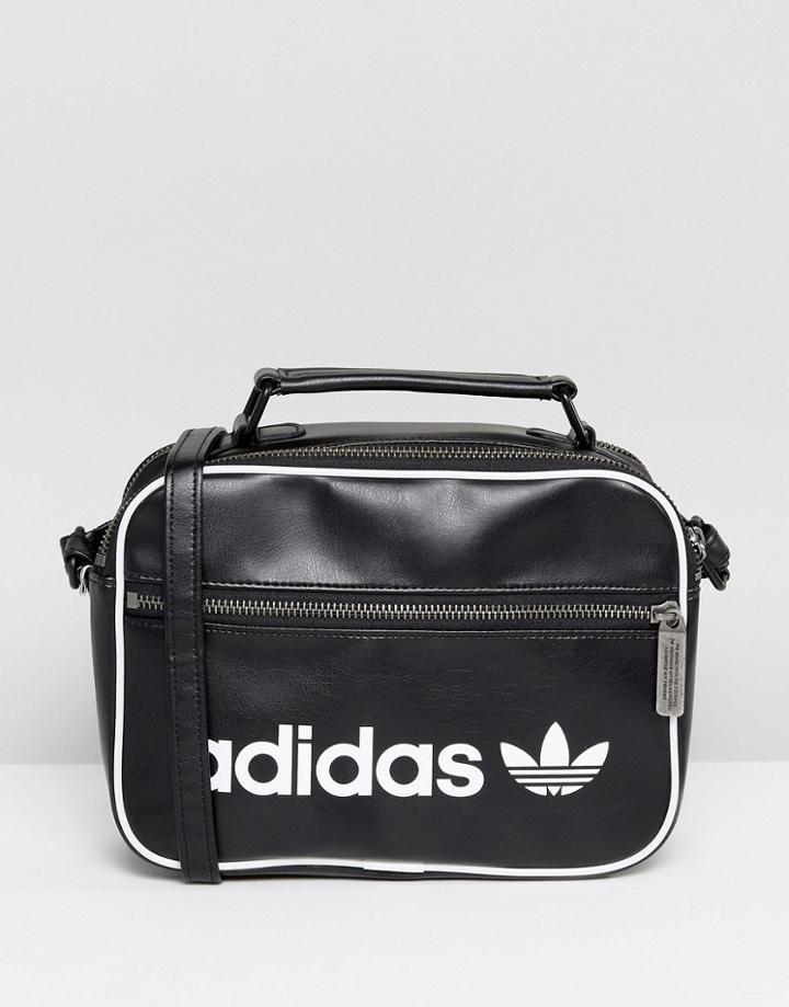 Adidas Originals Vintage Mini Airliner Bag In Black - Black