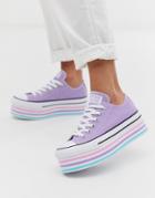 Converse Chuck Taylor All Star Super Platform Layer Lilac Sneakers