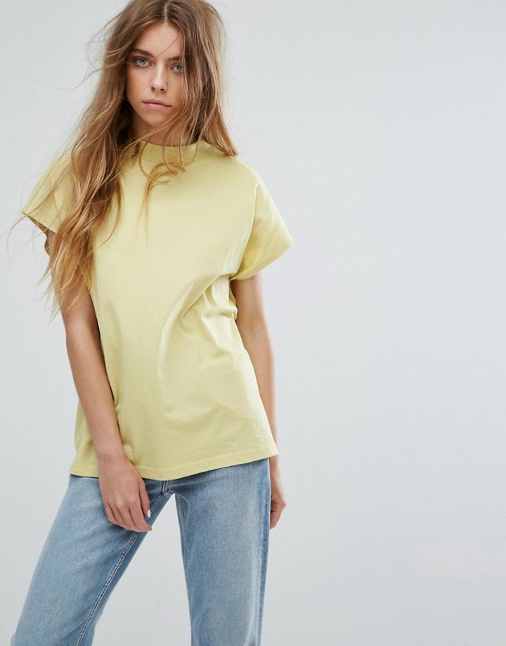 Weekday High Neck T-shirt - Yellow