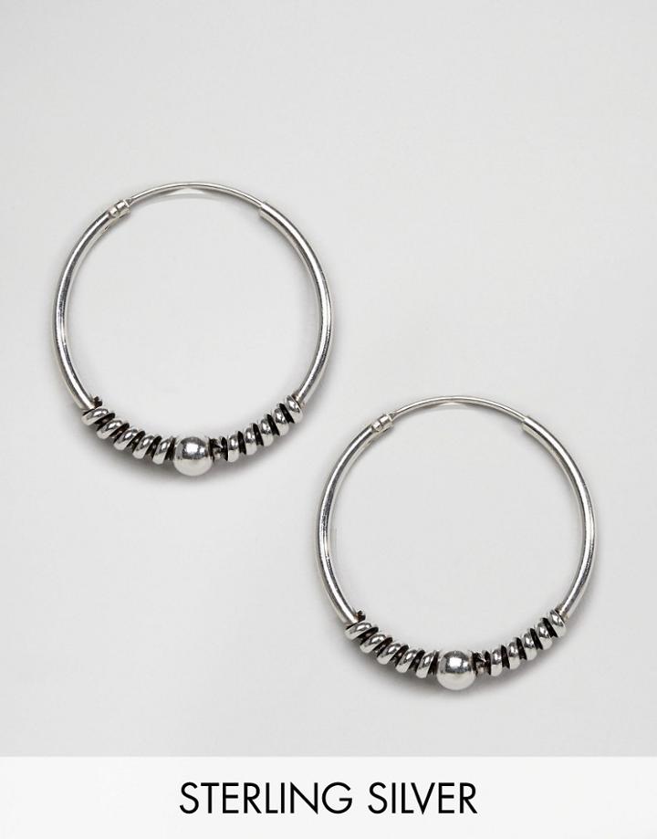 Kingsley Ryan Sterling Silver Bali Hoop Earrings - Silver