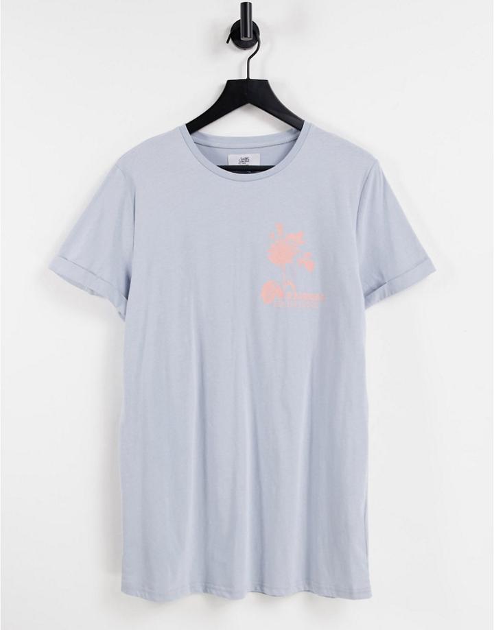 Sixth June Natural Back Print T-shirt In Blue-blues