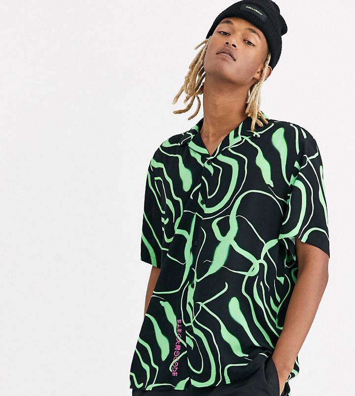 Collusion Glow Print Shirt-multi