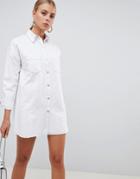Missguided Oversized Shirt Dress - White