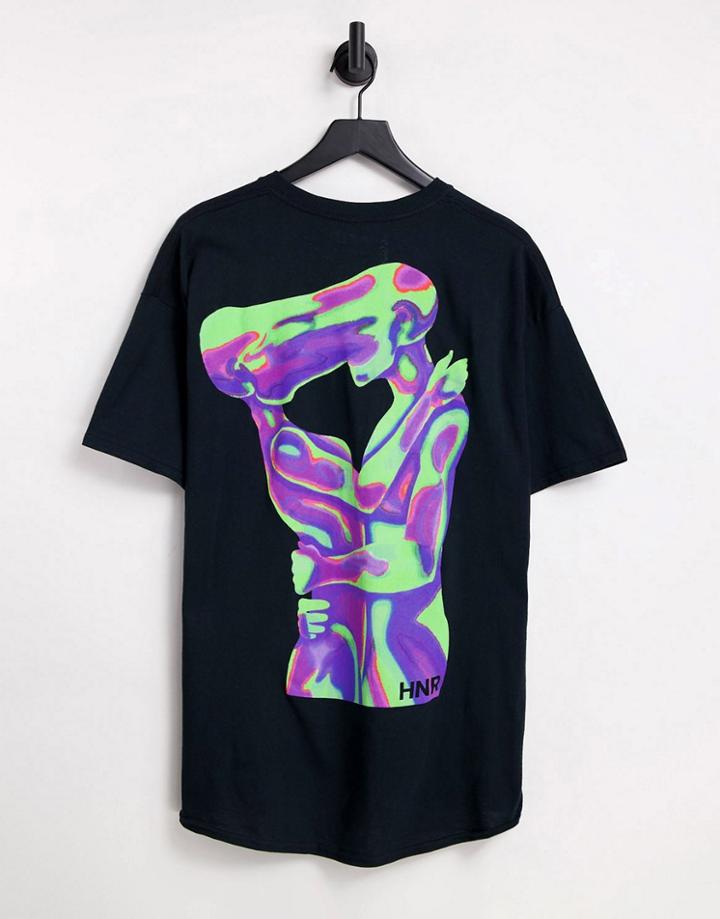 Hnr Ldn Intertwined Backprint Oversized T-shirt-black