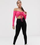 Collusion Petite X002 Super Skinny High Waist Jean In Clean Black