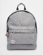 Mi-pac Quilted Backpack In Gray - Charcoal