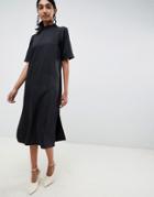 Asos Design Column Maxi Dress - Black