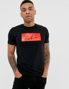 The Couture Club T-shirt In Black With Red Foil Logo - Black