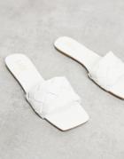 Raid Eleah Plaited Flat Sandals In White