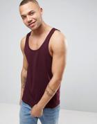 Asos Tank In Standard Fit In Red - Red