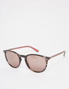 Gucci Round Sunglasses In Tort - Brown