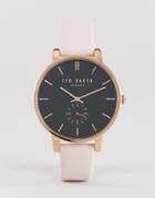 Ted Baker Olivia Leather Watch In Pink - Pink