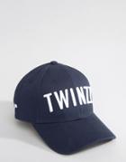 Twinzz Baseball Cap With Logo In Navy - Navy