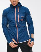 Puma X Helly Hansen Running Jacket In Navy