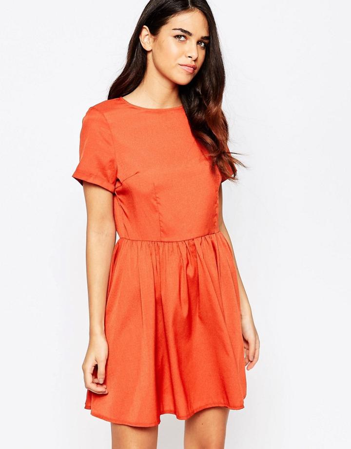Ax Paris Skater Dress - Rust